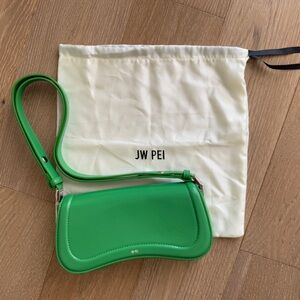 JW PEI Vibrant Green Wristlet Clutch